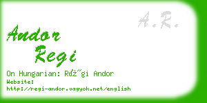 andor regi business card